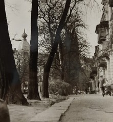 Street Scene in Odesa, Black and White Vintage Photo, Original Vintage Photo