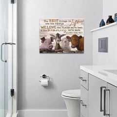 Farmhouse Animal Wall Art Rustic Pig Cow Canvas Prints Painting Country Farm …