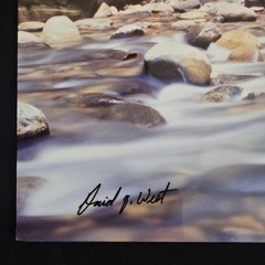 Zion National Park Narrows Photograph Signed David J. West on Aluminum 12″×12″