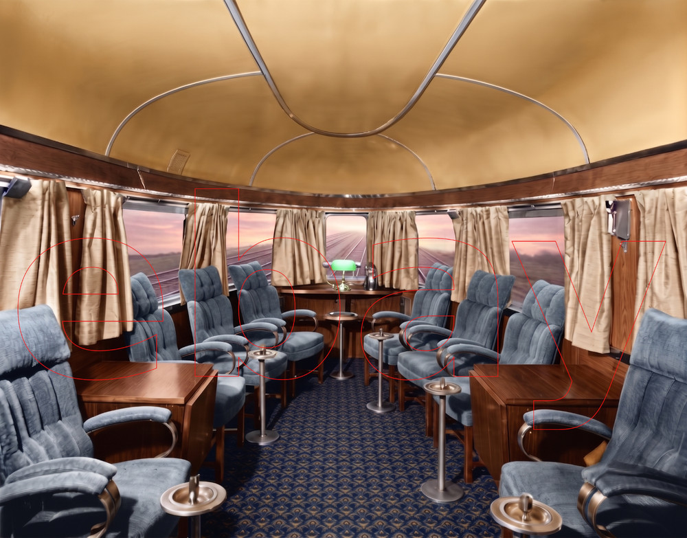 Photo Art Print of the Observation Car interior on the Pioneer Zephyr in 1934