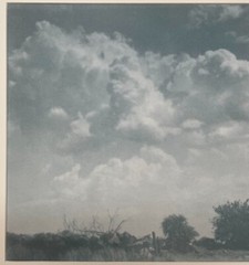c1930 HERMAN LYTHGOE «Above the Hilltop’ Arts & Crafts CLOUDS Bromoil PHOTOGRAPH