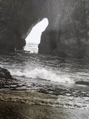 5 by 7 Black and White 35mm Film Photography Hand Made Darkroom Print Bandon OR