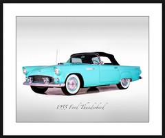 Classic Cars – 1955 Ford Thunderbird – Print