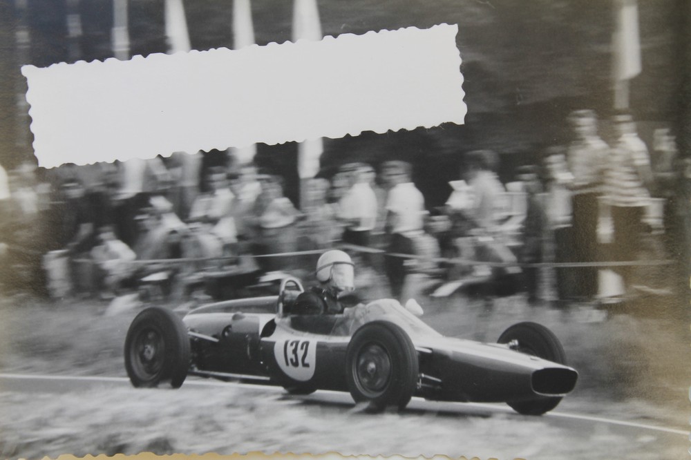 26608 Photo Racing Driver Timoszek Poland 1964 Car Racing Diver Sport