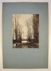 CONSTANT ALEXANDRE FAMIN albumen (Pond and Farmer’s Wife) Fontainebleau Forest