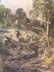 Realistic landscape print from ancient times