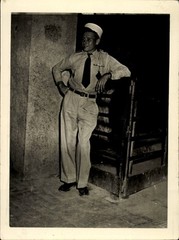 Photo Foreign Legion in Fez Morocco, 25.10.1954, Harry, standing portrait – 11217049