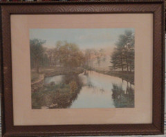 WALLACE NUTTING «A Barre Brook» Hand Tinted Photo – Signed – 15″ x 12″