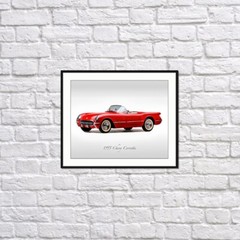 Classic Cars – 1955 Chevrolet Corvette – Print