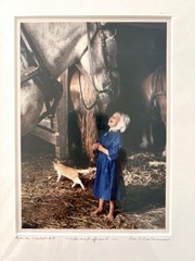 Bill Coleman Signed Photo “Amish No 1160 AP Lindi & Friend” Girl w Horses & Cat