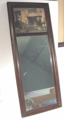 Wallace Nutting Hand Colored Photo & Mirror Interior Scene Comfort And The Cat