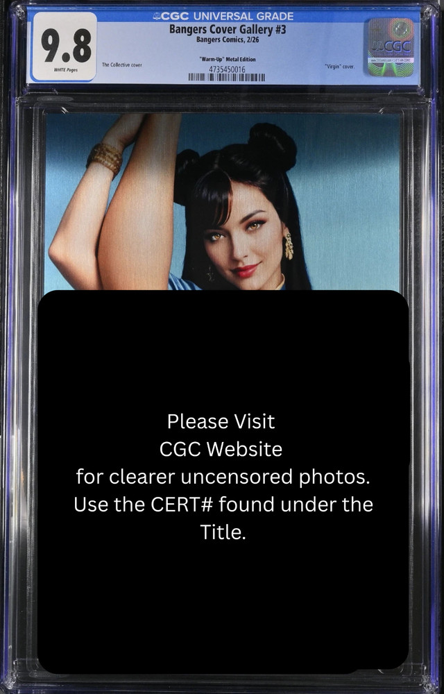 METAL – Bangers Comics Chun Li SF Cosplay VIRGIN Full Chase Cover LE 5 CGC 9.8