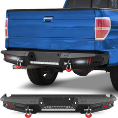 Rear Bumper for F150 2009-2014 (Excluding Raptor) | Textured Black with 2X18W LE