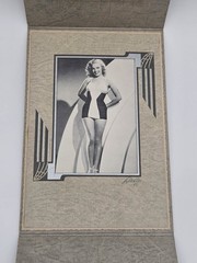 Vintage Marilyn Monroe Art Deco Photo Folder Souvenir Print