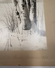 Signed 1942 Gelatin Silver Photograph – ALLEN STIMSON Winter Landscape 8×10”
