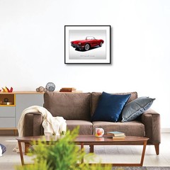 Classic Car – 1961 Chevy Corvette in Roman Red – Muscle Car – Print