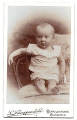 CDV photo around 1900, baby, Wermelskirchen
