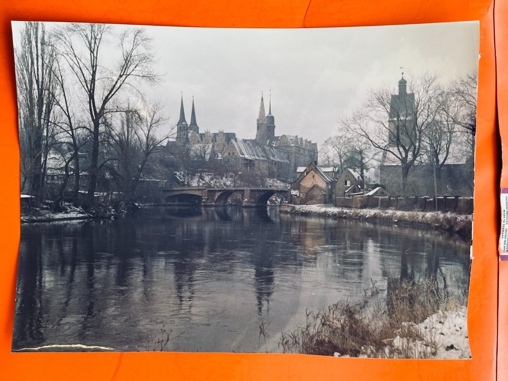 40x30cm vintage barite colour photo 1960s Merseburg Saale photo