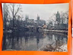 40x30cm vintage barite colour photo 1960s Merseburg Saale photo