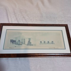Dick Brown Amish Photo Signed Limited Edition in Walnut Frame Under Glass