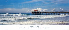 Manhattan Beach, Pier, CA, Hermosa Beach, California, Redondo Beach, pan posters