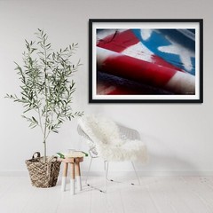 Flag Red White Blue Patriot Abstract Art Design Street Photography