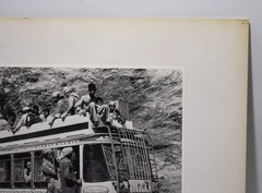 Vintage James W. Howlett Photograph, Focusing on a Group of People on a Bus