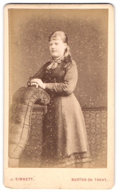 Photograph J. Simnett, Burton on Trent, 154, Station Street, Portrait Young Dam