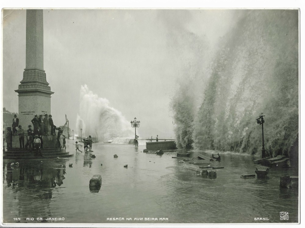 Großes Foto, Rio De Janeiro Brasilien Brazil, RESAGA NA AV/DA BEIRA MAR, 1921