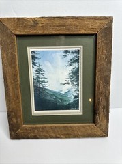 Handmade Rustic Wood Frame Landscapes Mountain Photo