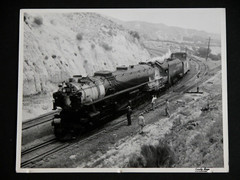 UNION PACIFIC 9000 Locomotive 8×10 Photograph Vtg 50s Railway Railroad APPROACH