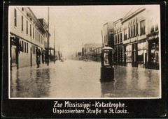 Photograph St. Louis, Mississippi Flood Disaster, Flooded Road