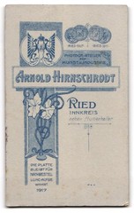Photograph Arnold Hirnschrodt, Ried, commoner in dark suit with hat