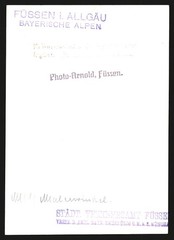 Photograph Arnold, Füssen, view Füssen / Allgäu, lot in painter’s angle
