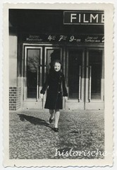 Vor dem Kino – Filme Werbung Uhrmacher Stadt – LOT 3x Altes Foto 1930er 1940er