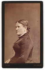 Photograph J. Grimm, Offenburg, Mrs. Fanny Ihl in side profile, 1883