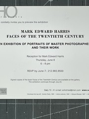 Mark Edward Harris Art Show Announcement Card 1998 – Faces Of The 20th Century