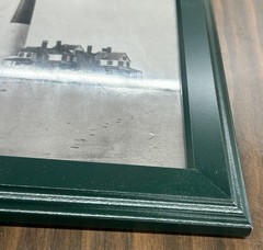 Vintage Barnegat Lighthouse Photo Keepers House NJ Hand Printed Framed Picture
