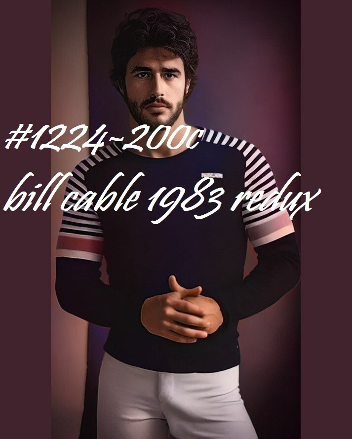 MALE PORTRAIT #1224-200c- bill cable 1983 redux- free shipping in usa
