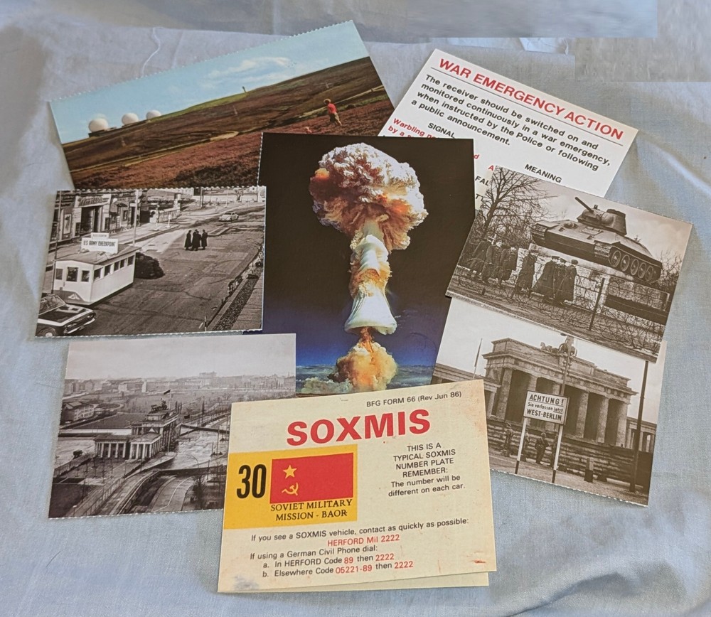 8 Cold War Post Cards Nuke Vintage I East Germany II Berlin Wall Old World USSR