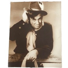 Ephemera lot of 3 old sepia 11X14 photo prints western actors films Hollywood