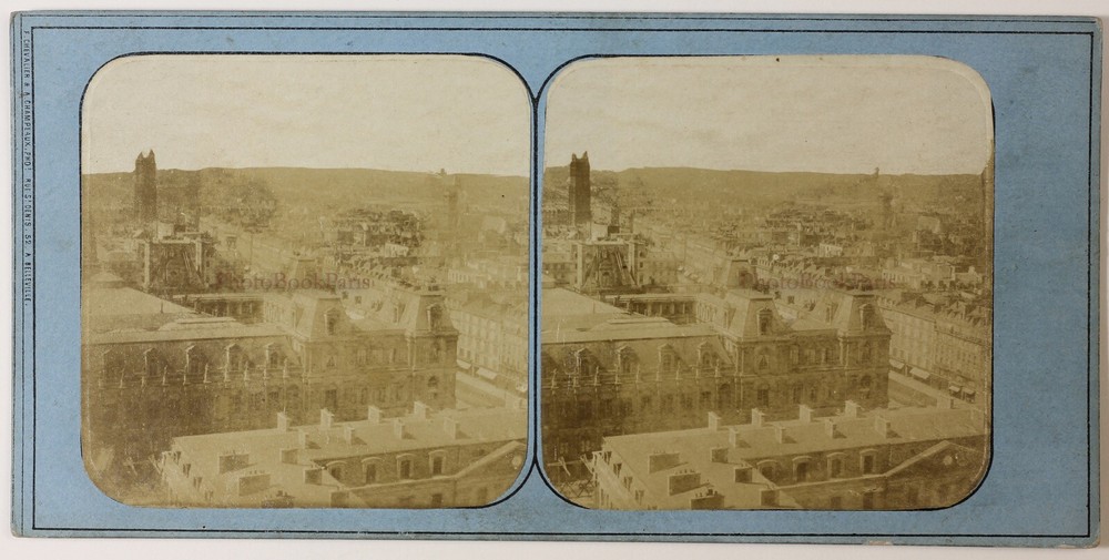Paris France Photo Chevalier & Champeaux Stereo Vintage Album c1858