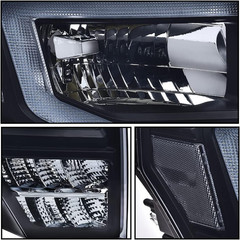 LED Tube Headlights Assembly Compatible with Ford F150 2009-2014 Pair Left & Rig