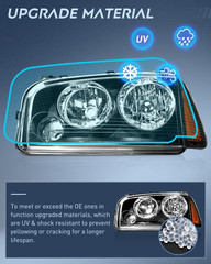 Headlight Assembly Compatible with 2006 2007 2008 2009 2010 Dodge Charger Black