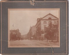 Photo on cardboard – Wiesbaden Taunusstraße – around 1900