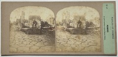 Italy Pompeii Square Marcus Tullius C1858 Photo Stereo Vintage Album