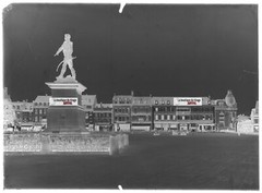 Old Black And White Photo Glass Plate Negative 13X18 Cm Colmar Cars Rapp