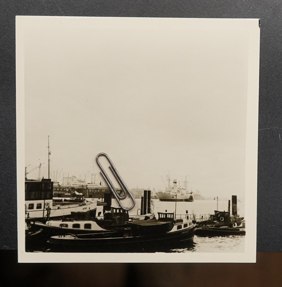 S Photo View Hamburg Port Fishing Boat Shipyard Ferry Ships Crane Dock Sign