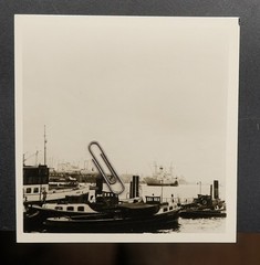 S Photo View Hamburg Port Fishing Boat Shipyard Ferry Ships Crane Dock Sign