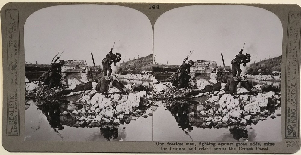 Combat WW1 WW1 Photograph A Stereo Vintage Analogue